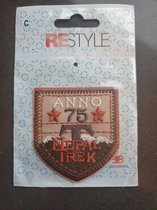 Restyle applicatie 'Anno 75'T nepal trek' 5 stuks