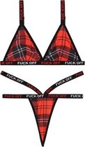 Fuck Off BH-Set - Dames Lingerie - M/L - BH-Sets - Rood - Discreet verpakt en bezorgd