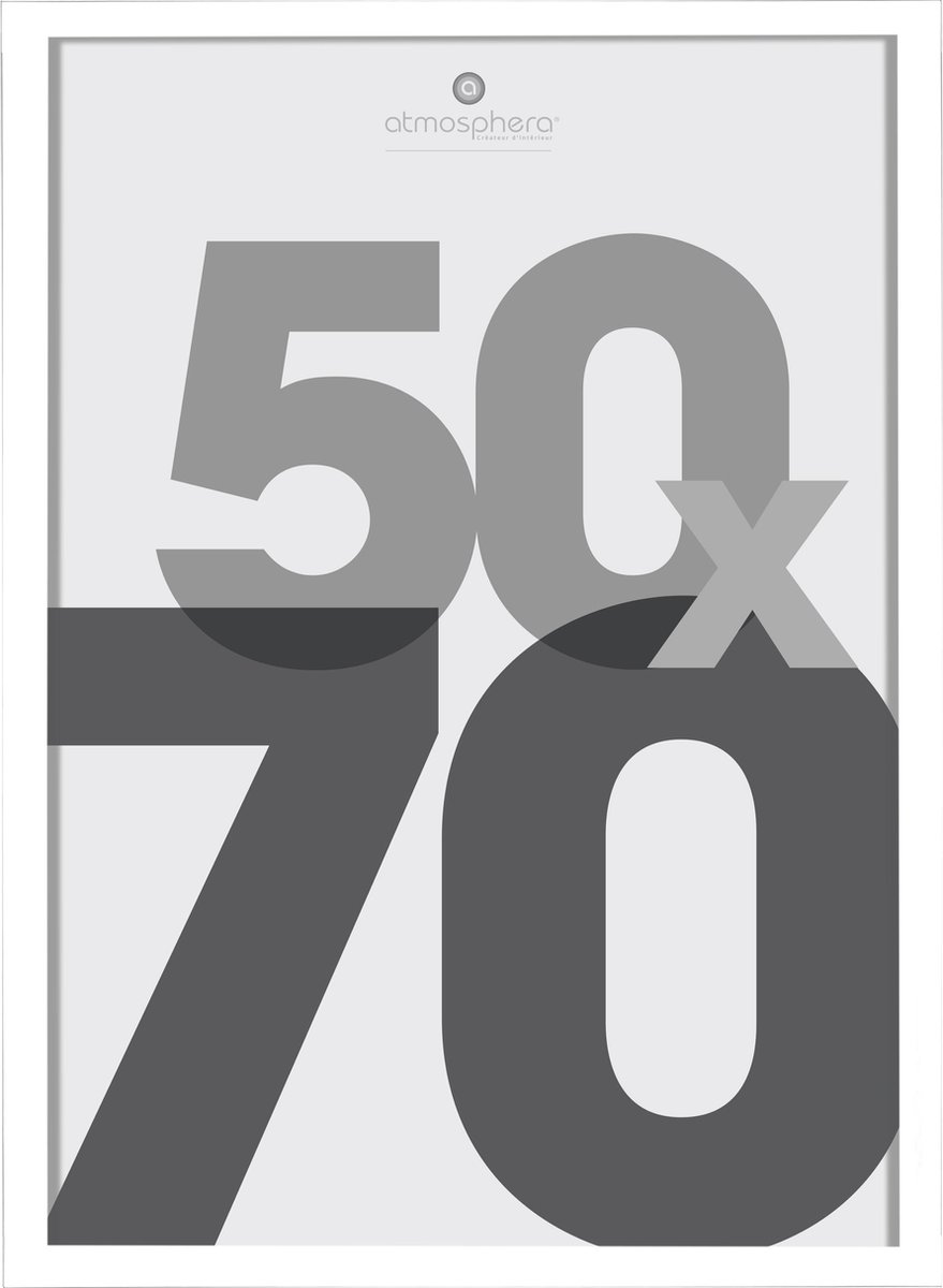 FOTOKADER 50 X 70 CM - MDF - ZILVER - Posterlijst Glas