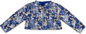 Reversible jacket, barock stijl bloemen, electric blue
