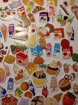 Voedsel Fast Food Sticker Pack - 50 Stickers - Laptop Stickers - Bullet Journal Stickers - Telefoon Stickers - Voedsel - Noms - Food Love - Foodies - Eten - Snacks - Fast Food - Ve