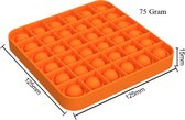 Pop It Vierkant Oranje - 12.5 CM - Goedkoop en Kwaliteit