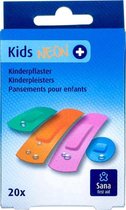 Kids neon - kinderpleisters - kinderpleister - voordeel verpakking 5 x 20 stuks (100 pleisters)