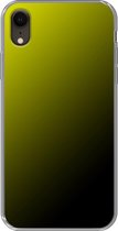 Apple iPhone XR - Smart cover - Geel Zwart - Transparante zijkanten
