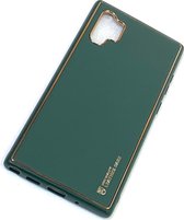 Samsung Galaxy Note 10 Plus  Groen  Cover Luxe High Quality Leather Case hoesje