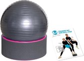 Fitness Bal 4 in 1 - 35 cm - Zitbal - Yoga Bal - Balansbal - Gymbal - Pilates - Aerobic Step – Incl Pomp + Step + Trainings DVD - Cadeau - Kerst - Sinterklaas - Kado