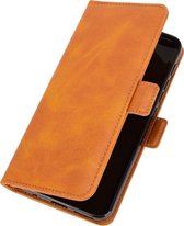 Motorola Moto G9 Play Hoesje - Mobigear - Slim Magnet Serie - Kunstlederen Bookcase - Cognac - Hoesje Geschikt Voor Motorola Moto G9 Play