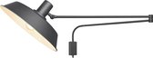 LED Wandlamp - Wandverlichting - Torna Bolan - E27 Fitting - Rond - Mat Zwart - Aluminium