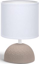 LED Tafellamp - Tafelverlichting - Igia Conton 1 - E14 Fitting - Rond - Mat Bruin - Keramiek