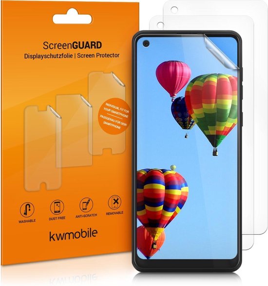 kwmobile 3x screenprotectors geschikt voor Samsung Galaxy A21s - beschermende folie voor smartphone