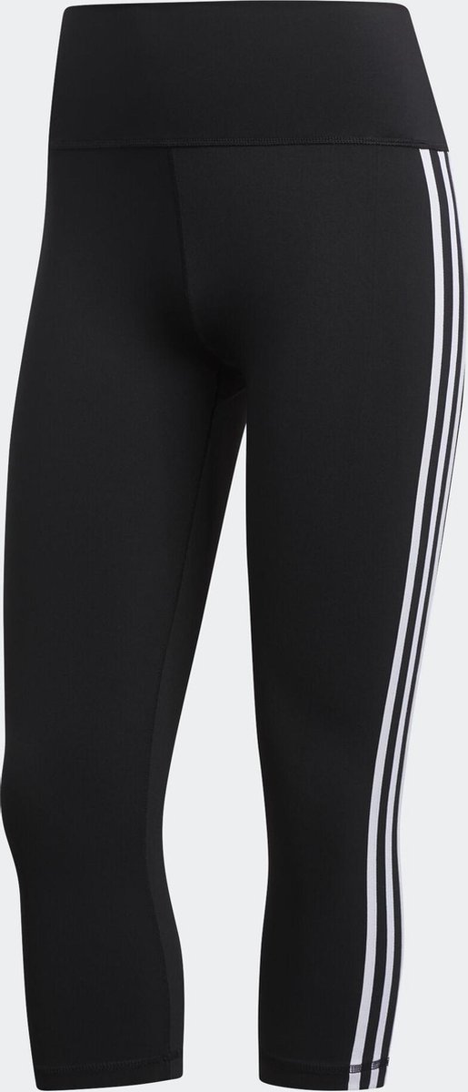 adidas Believe This 2.0 3-Stripes 3/4 Sportlegging Dames Zwart