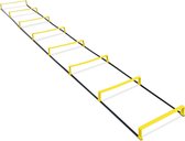 eSam®  Coordinatieladder met mogelijkheid tot verhoging - Loopladder - Snelheidsladder - Elevation Ladder - 2-in-1 - Agility Ladder + Horden - ca. 4,25 meter - 55 cm sport afstand