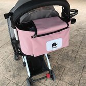 Kinderwagen Organizer Tas Roze - Luiertas Incl. Schouderband - Buggy / Wandelwagen baby- Luiertas-