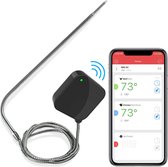 Grillzz - Bluetooth Vlees Thermometer - BBQ Accesoires - Thermometer - Vleesthermometer - Draadloos - Bluetooth - Barbecue - Met Gratis App - Geschikt Voor Oven - Grill - BBQ - Digitaal - Bat