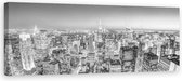 Schilderij New York City, 120x40cm, zwart-wit, Premium print