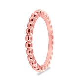 Silventi 943200830-54 Zilveren Ring Dames - Bolletjes - 1,8 mm - Maat 54 - Rhodium - Rosé Goud Plated (Verguld / Goud op Zilver)
