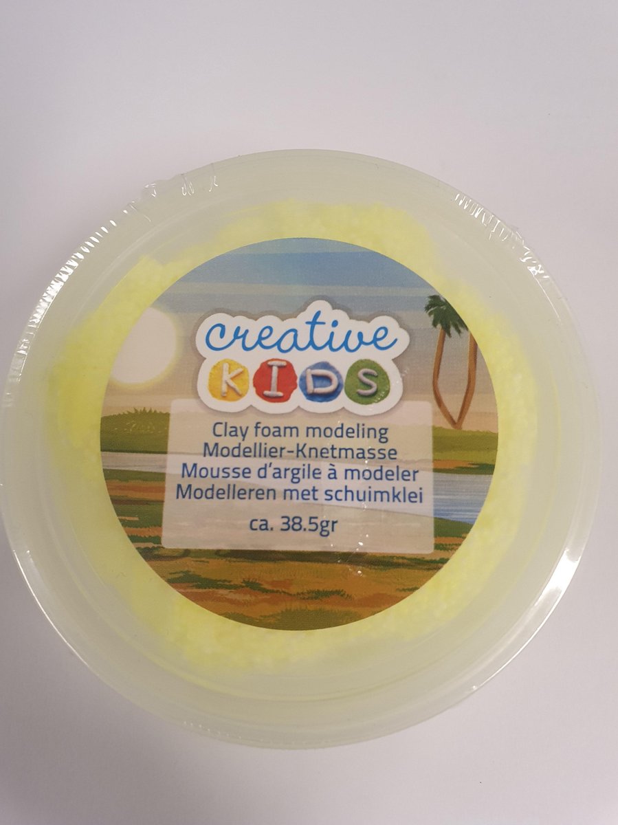 Foamclay Neon geel, 38 gram creative kids - kindercrea