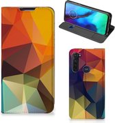 Smartphone Hoesje Motorola Moto G Pro Leuk Book Case Polygon Color