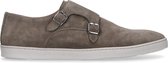 Manfield - Heren - Taupe suède gespschoenen - Maat 45