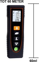 TechU™ Laser Afstandsmeter B7 – tot 60 Meter ! – Geschikt voor afstand, volume, lengte, hoekmeting, Phytagoras meting