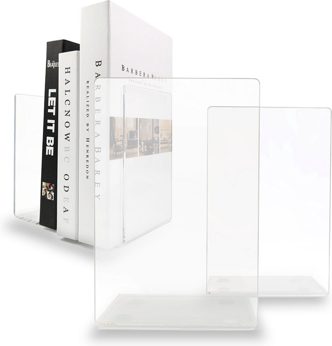 Doorzichtig Boekensteun Plexiglas - Set van 2 - Boekenstandaard - Boekenhouder - Boeksteun - Book Holder