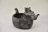 Eekhoorn op schaal (S) 14,5x14,5x10cm Cement Black-Wash