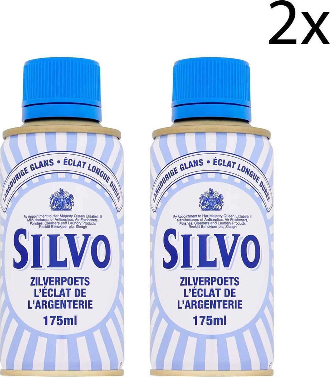 Silvo Zilverpoets - Poetsmiddel -Zilverglans - 2x 175 mL -  Voordeelverpakking | bol