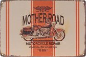 Metalen plaatje - Route 66 Mother Road - Motor