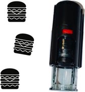 CombiCraft Stempel Grote Hamburger 10mm rond - zwarte inkt
