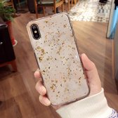 iPhone 11 Hoesje Wit Marmer Gold Foil