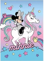 Minnie Mouse fleece deken Unicorn - plaid 100x140cm