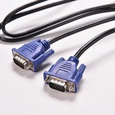 Connecteur VGA 15 broches mâle à fiche mâle - Câble d'extension M/M - Convertisseur PC /TV filaire à noyau de cuivre - 1,5 mètre