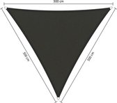 Shadow Comfort® Gelijkzijdige driehoek schaduwdoeken waterafstotend - UV Bestendig - Zonnedoek - 400 x 400 x 400 CM - Warm Grey
