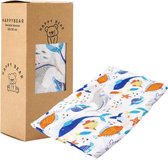 HappyBear tissu emmailloter - Animaux aquatiques | 120 cm x 120 cm | Couverture d'emmaillotage