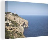 Canvas Schilderij Spanje - Zee - Kust - 60x40 cm - Wanddecoratie
