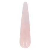 Roze kwarts massage griffel 7,5 cm - roze