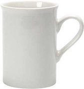 Mok, h: 10 cm, d: 6,9-7,4 cm, wit, 1stuk