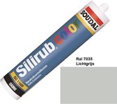 Soudal Silirub Color kit  – siliconekit – montagekit  - RAL 7035 - Lichtgrijs – 118489