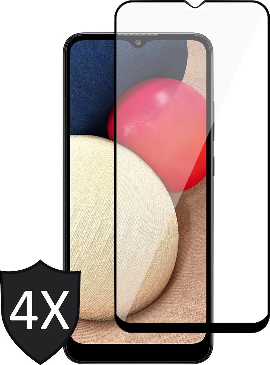 Screenprotector geschikt voor Samsung A02s - 4x FullGuard Glas Screen Protector