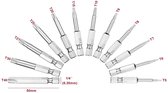Torx set sechskant bit lang 12-delig