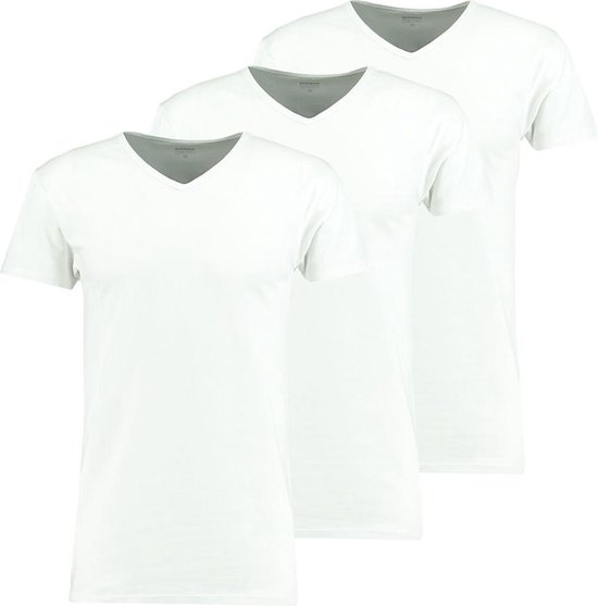 Zeeman heren T-shirt korte mouw - wit - maat XXL - 3 stuks | bol.com