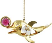 Dolfijnen hangen - versierd met Swarovski® kristallen 24-karaats verguld