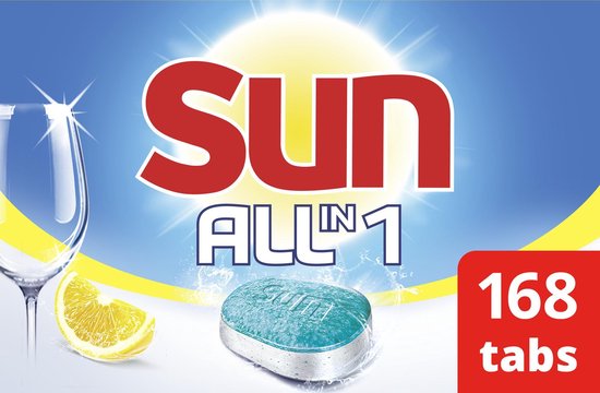 Sun All-In-1 Citroen Vaatwastabletten - 7 x 24 tabletten - Voordeelverpakking