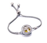 Akyol - Life Tree Armband - Boom - Armband - Cadeau - Geurpad - Zilver - Unisex - Geschenk -