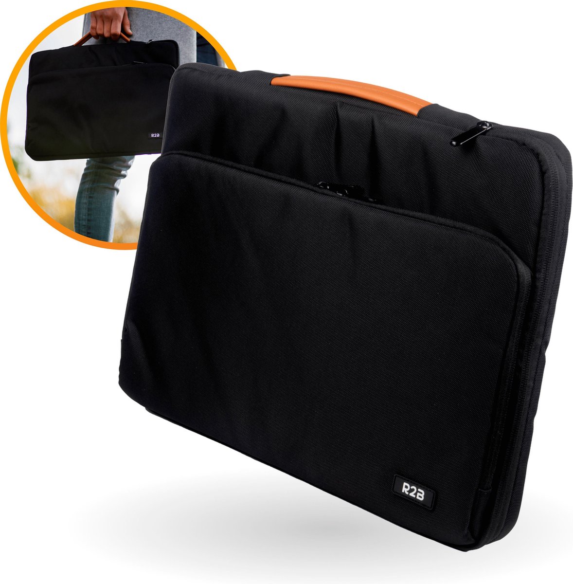 R2B® Laptoptas 14 inch geschikt voor Laptops en Tablets - Model Lelystad - Laptoptas Dames - Laptoptas Heren - Laptoptassen