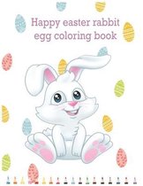 Happy Easter rabbit egg coloring book