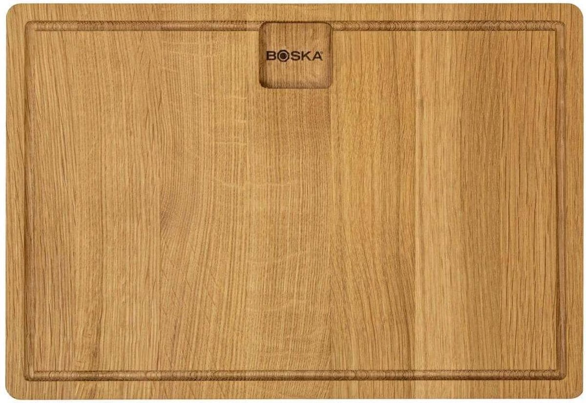 BOSKA Dining Board Friends L - Eikenhouten Serveerplank - Dinerbord met opvanggeul - 39 cm