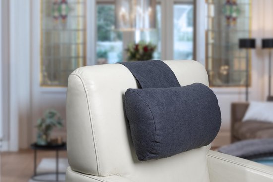 Finlandic hoofdkussen F01 blauwgrijs voor relax fauteuil- luxe nekkussen  met... | bol.com