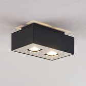 Lindby - plafondlamp - 2 lichts - staal - H: 11 cm - GU10 - , wit