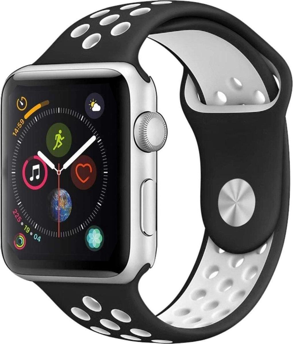 YPCd® Siliconen bandje - bandje geschikt voor Apple Watch Series - Wit - 42 / 44mm